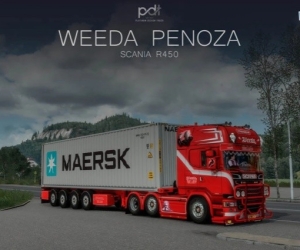 【付费泄露搬运】斯堪尼亚R450+拖车“Weeda Penoza” v11 1.57