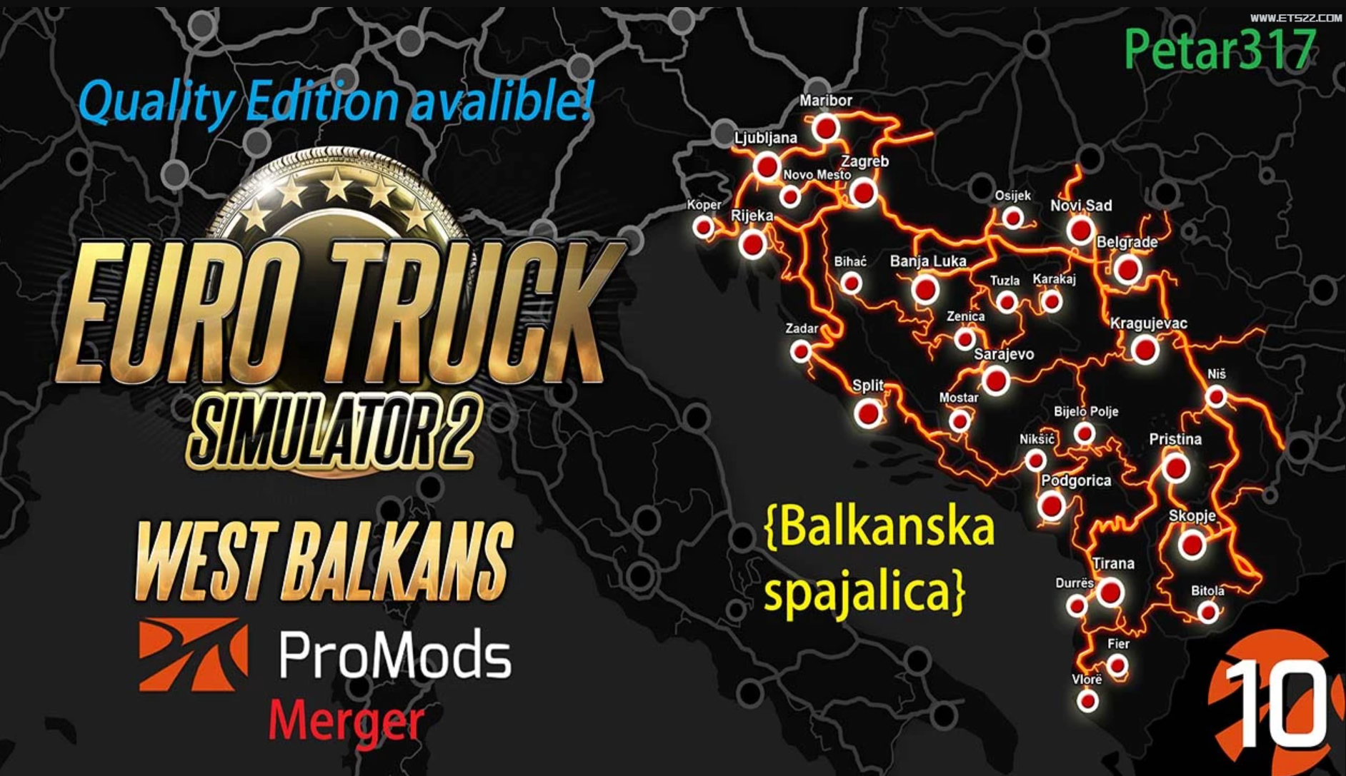地图Mod-欧卡资源站PROMODS 2.68 & WEST BALKANS DLC 合并质量版 V1.1 1.49欧卡2mod(1)