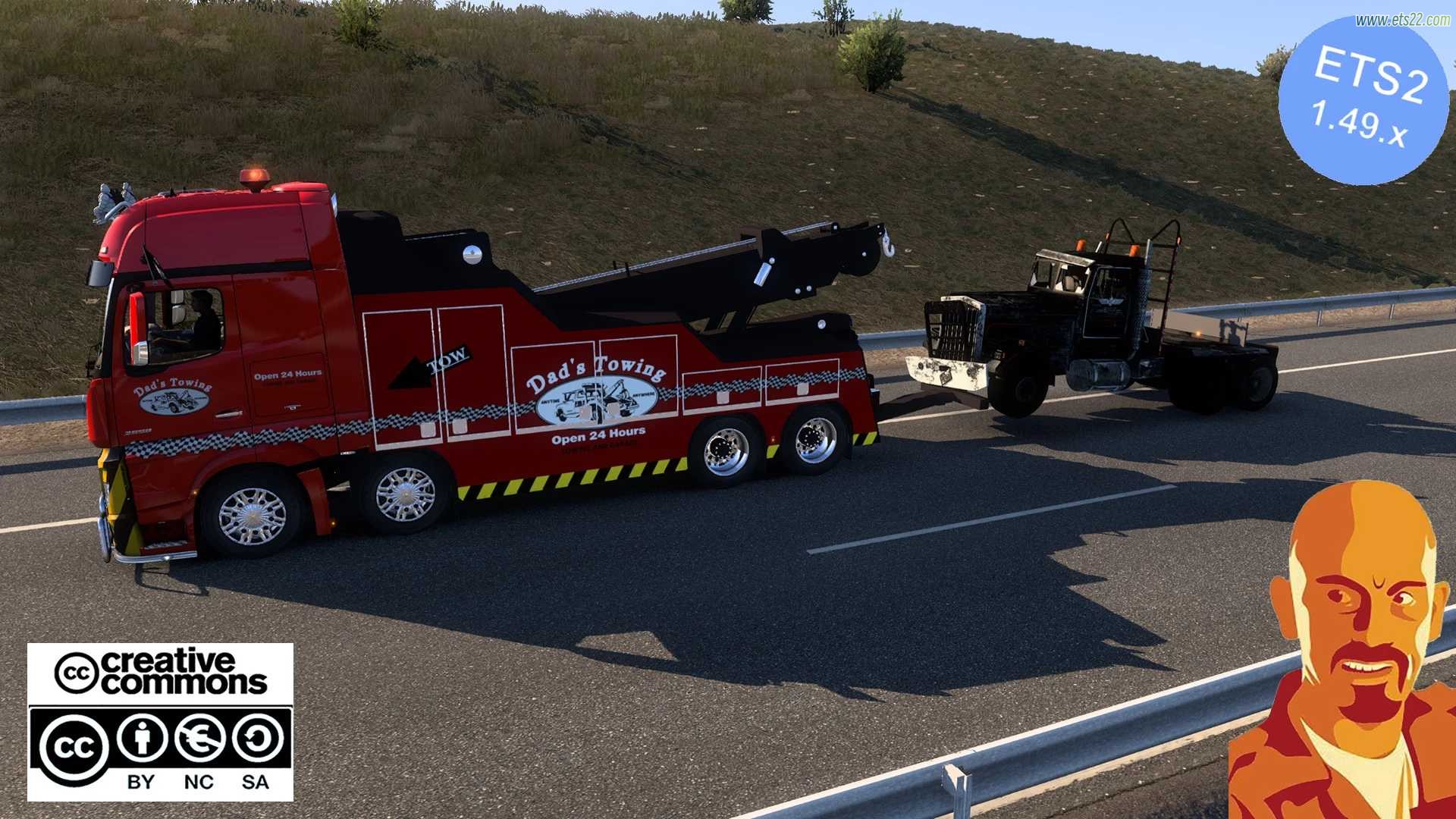 车头Mod-欧卡资源站奔驰救援车＋货物 供1.49欧卡2mod(5)