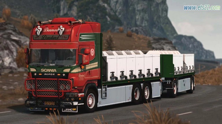 车头Mod-欧卡资源站斯堪尼亚 R560 DONSLUND + 拖车 v1.49欧卡2mod(1)