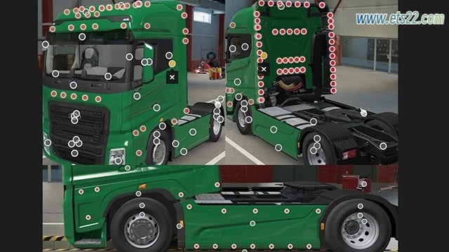 调整部件-欧卡资源站福特 F-MAX 侧面导流板槽插件 V1.0 1.49欧卡2mod(1)