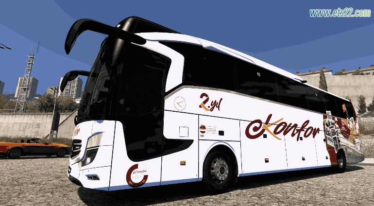 「欧卡涂装区」-欧卡资源站梅赛德斯奔驰 TRAVEGO 16 SHD E6 皮肤 1.50欧卡2mod(1)
