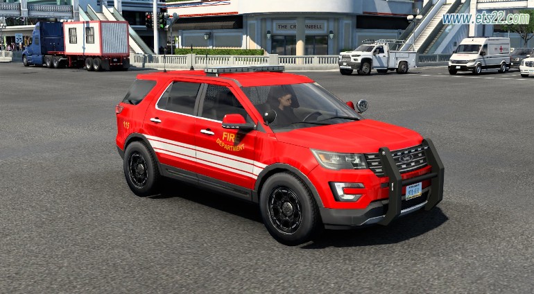 「美卡Mod区」-欧卡资源站[美卡mod]ATS 应急车辆包 v1.3 1.50欧卡2mod(3)