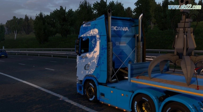 「欧卡涂装区」-欧卡资源站斯堪尼亚 CA HAULAGE 皮肤 1.50欧卡2mod(2)