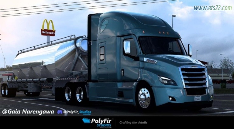 车头Mod-欧卡资源站[美卡mod] Freightliner Cascadia 增强版 v1.3 1.50欧卡2mod(1)