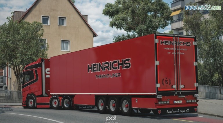 「付费模组泄露搬运」-欧卡资源站【付费模组泄露搬运】DAF XG Heinrichs Thermoliner + 拖车 v1.0 1.51欧卡2mod(2)