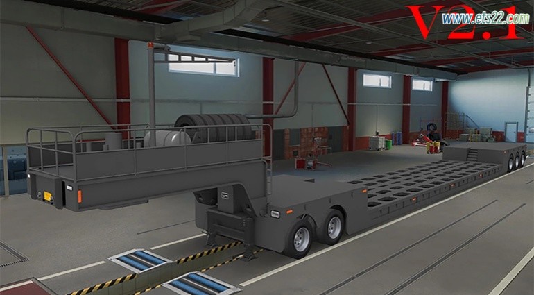 车头Mod-欧卡资源站雷诺 KERAX TRACTOMAS 8X8 + 多轴平板拖车 10轴 1.51欧卡2mod(2)