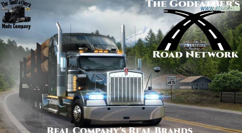 其他Mod-欧卡资源站[美卡] The Godfather's ATS Road Network v1.1 1.54欧卡2mod(1)