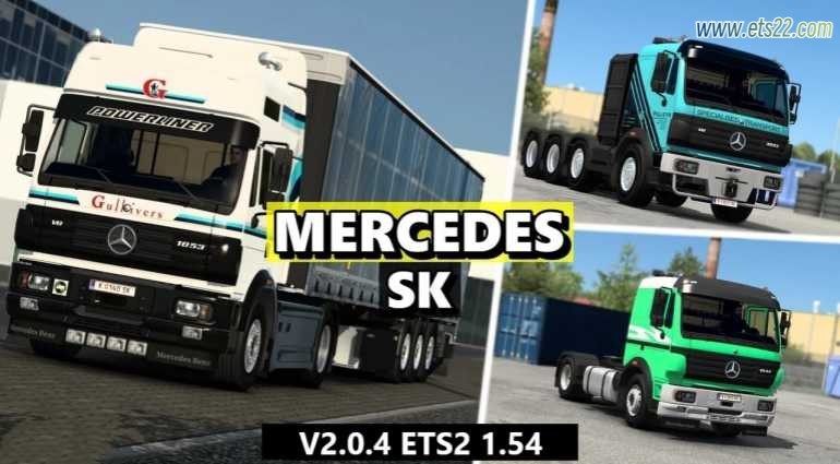 车头Mod-欧卡资源站梅赛德斯奔驰-SK v2.0.4 1.54欧卡2mod(1)