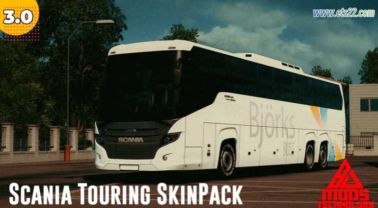 小车客车-欧卡资源站Scania  新一代 Touring SkinPack 1.54欧卡2mod(1)