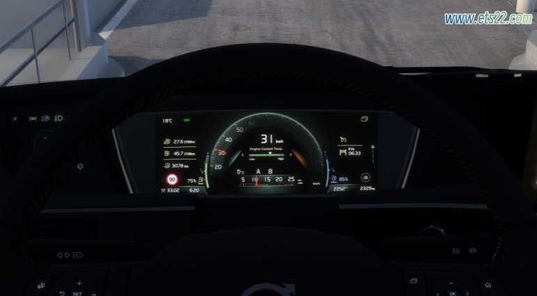 其他Mod-欧卡资源站沃尔沃FH5系列改进仪表板 v1.0 1.54欧卡2mod(1)