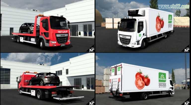 「付费模组泄露搬运」-欧卡资源站【付费模组泄露搬运】DAF LF Euro VI + 拖车 v4.0 1.54欧卡2mod(1)