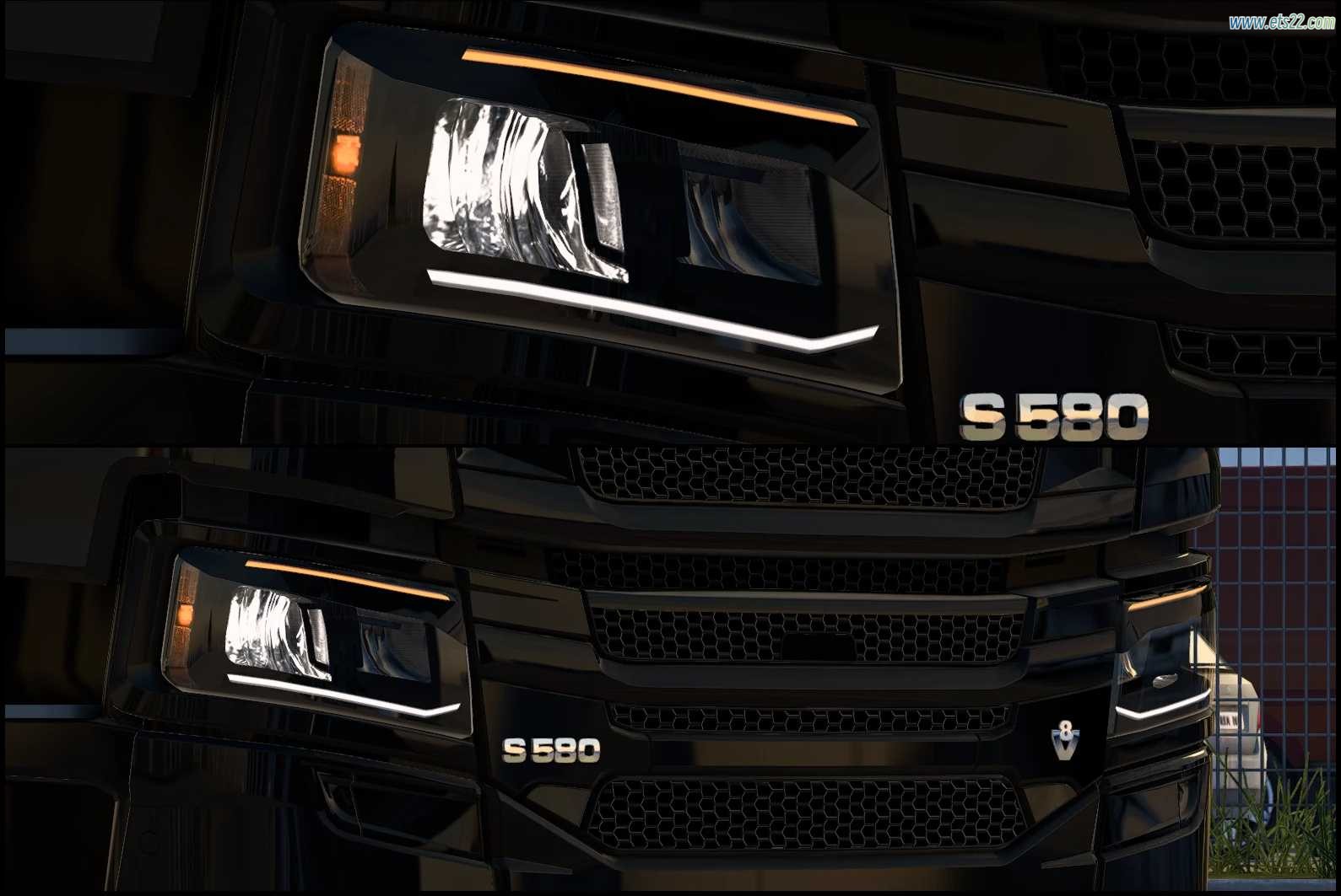 调整部件-欧卡资源站SCS Scania NG R & S 定制的烟熏灯 v1.0 1.54欧卡2mod(1)