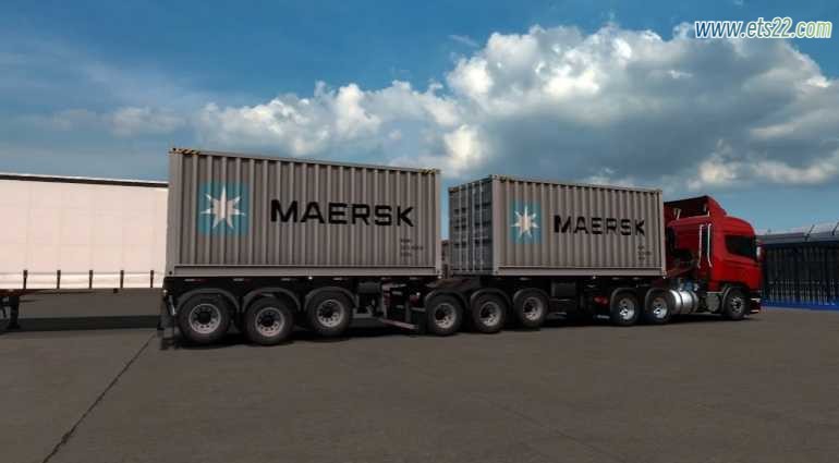 拖车Mod-欧卡资源站Guerra Porta Container Arnaiz v1.0 1.55欧卡2mod(1)