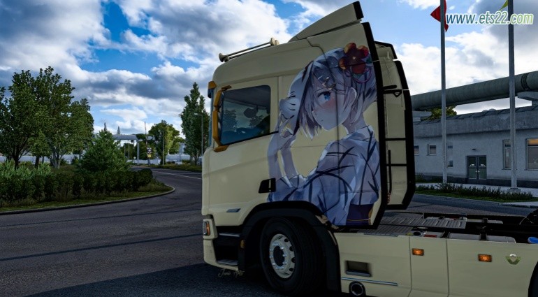 「欧卡涂装区」-欧卡资源站斯堪尼亚 R NTG 动漫皮肤 4K v1.0欧卡2mod(1)